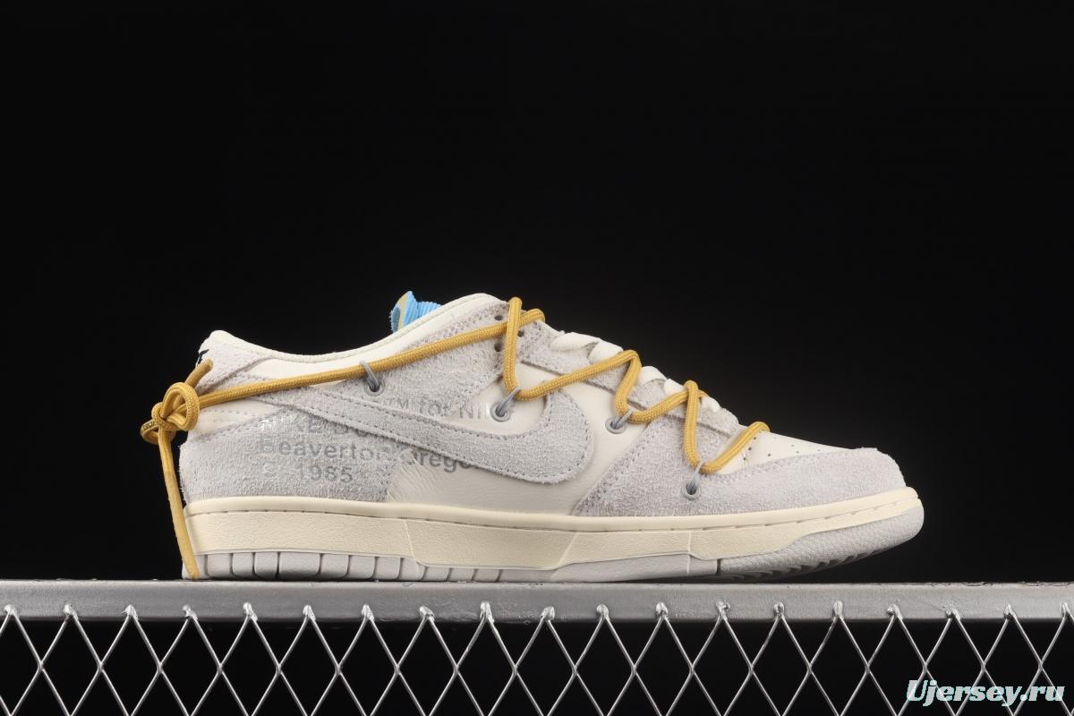 OFF-White x NIKE DUNK Low OW SB buckle rebound fashion casual board shoes DJ0950-102
