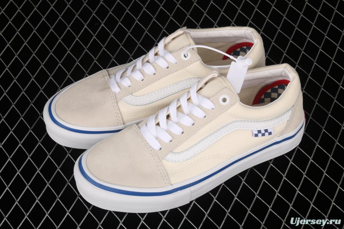 Vans Skate Classics Old Skool series rice-white low-top casual board shoes VN0A5FCBOFW