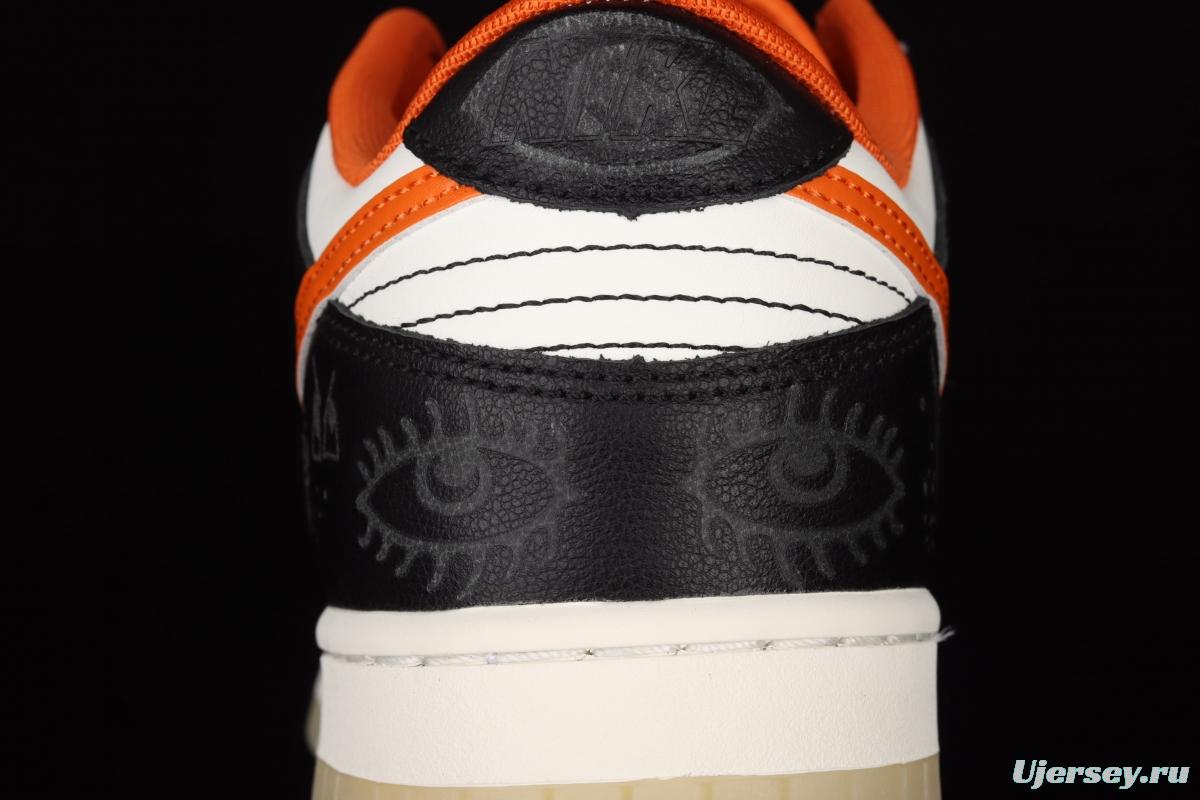 NIKE SB DUNK Low Halloween black, white and orange luminous Halloween SB rebound fashion casual board shoes DD3357-100