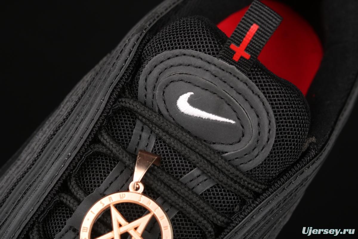 Mschf x Inri Air Max 97 Jesus Shoes Holy Water Black Grey 3M bullet running shoes DH4092-001