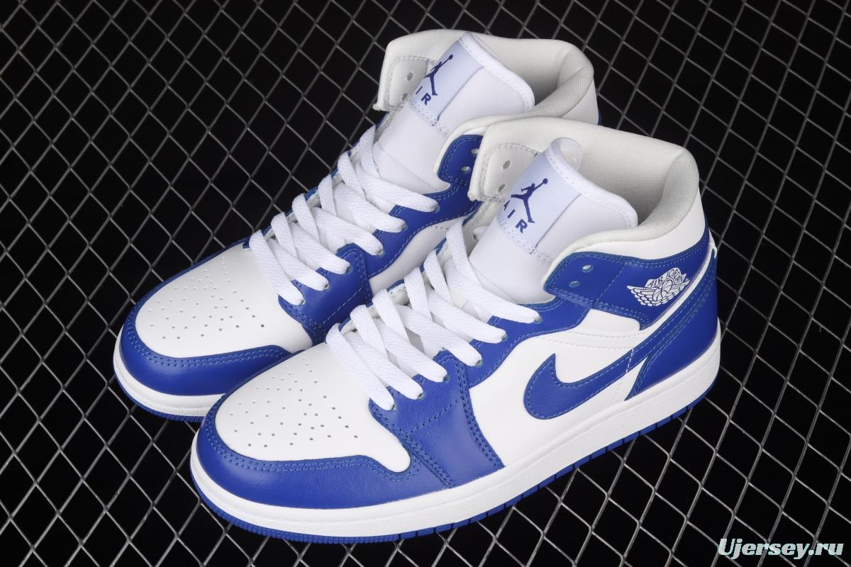 Air Jordan 1 Mid blue Zhongbang basketball shoes BQ6472-104