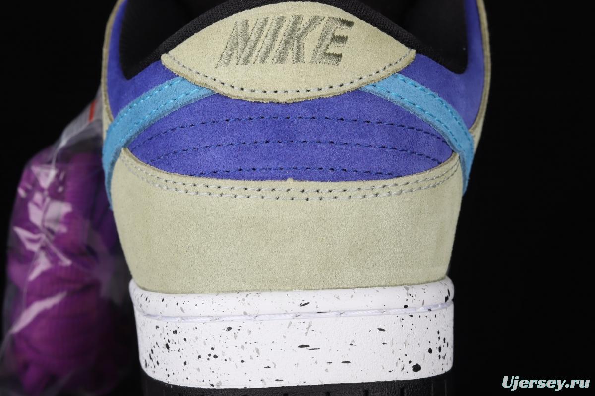 NIKE SB DUNK Low Prm khaki blue SB rebound fashion casual board shoes BQ6817-301