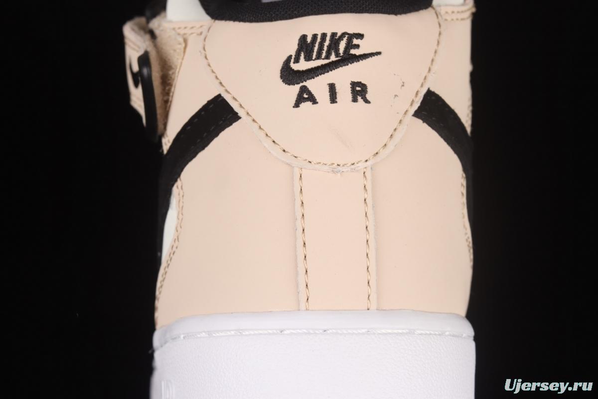 NIKE Air Force 11407Mid milk brown medium-top casual board shoes HD2523-156