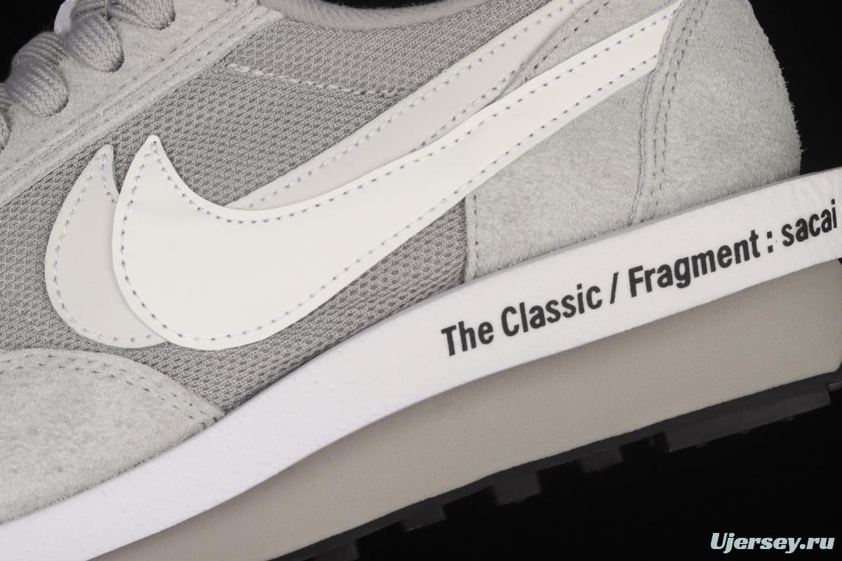 Fragment Design x Sacai x NIKE LDWaffle co-named overlapping design avant-garde waffle deformable leisure jogging shoes DH2684-001