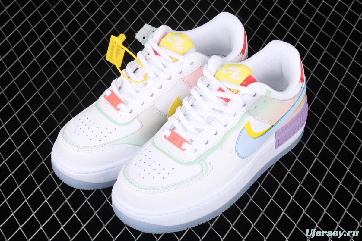 NIKE Air Force 1 ShAdidasow light weight heightened low-top board shoes CW2630-141,