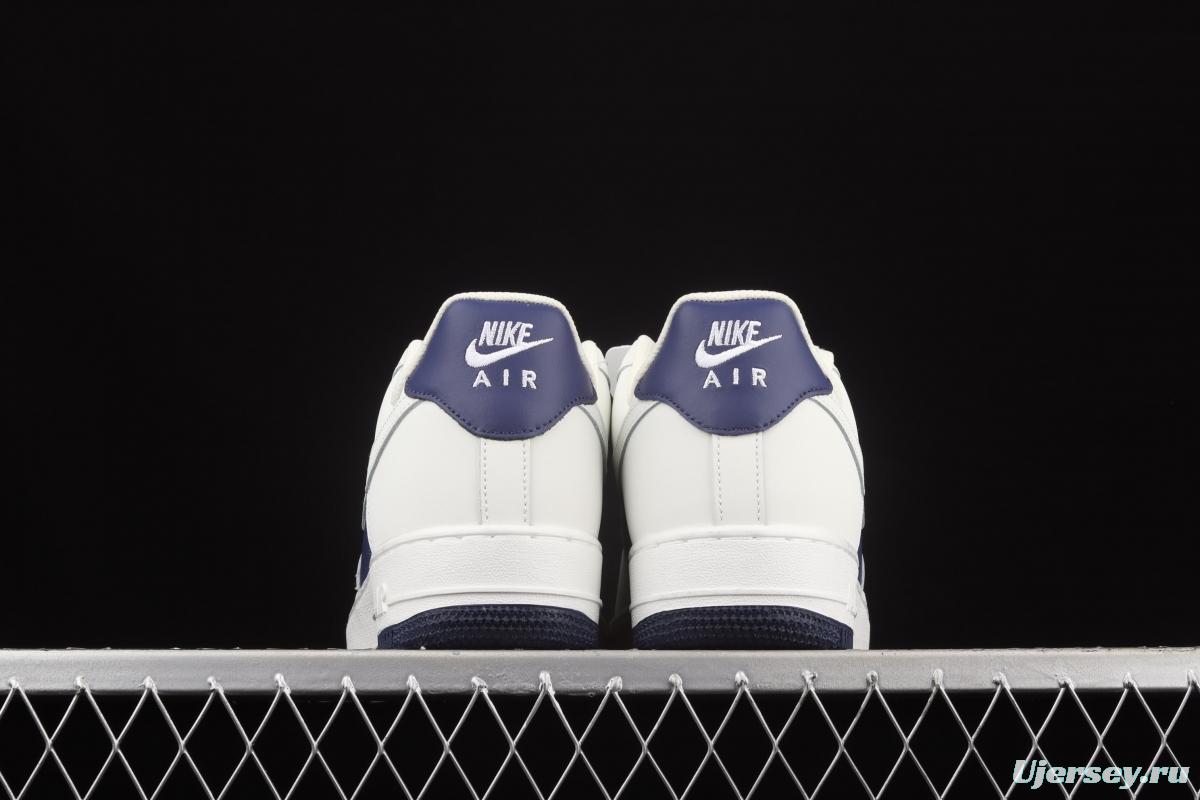 NIKE Air Force 1x07 Low dark blue stitching low-top casual board shoes AL2236-103