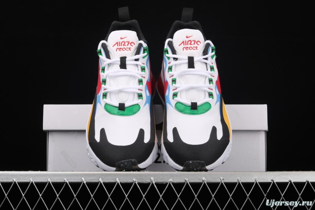 NIKE Air Max 270React new high-frequency mesh hollowing out function half-palm air cushion running shoes DA2610-161,