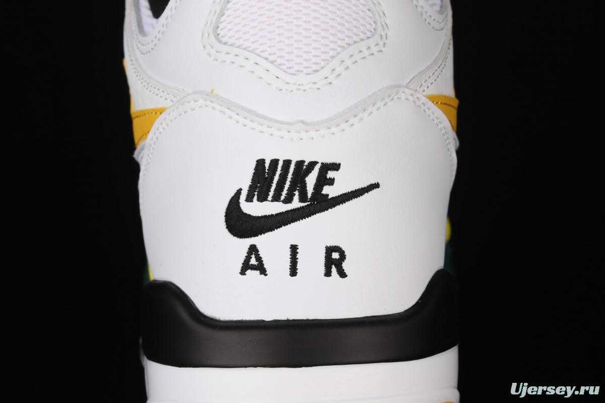NIKE Air Flight 89 White Chrysanthemum Yellow Air cushion Basketball shoes CN0050-100