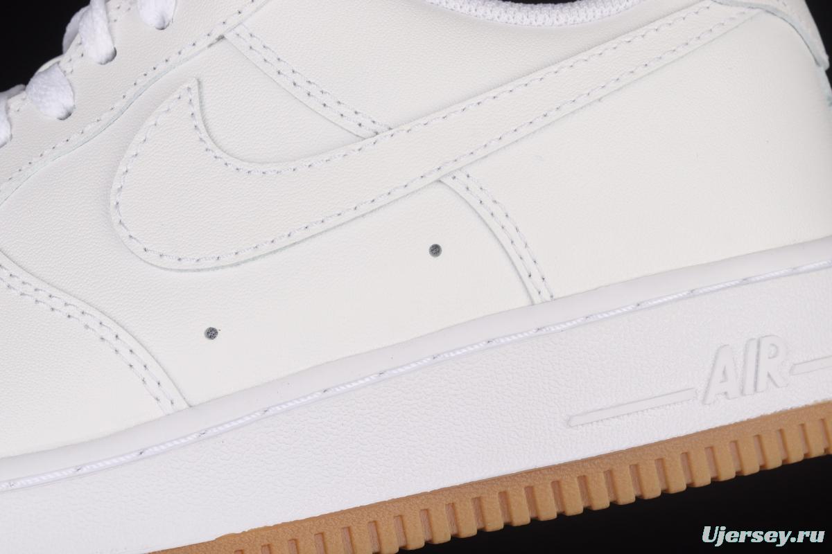 NIKE Air Force 1o07 Low raw rubber all-white low-top casual board shoes DJ2739-100