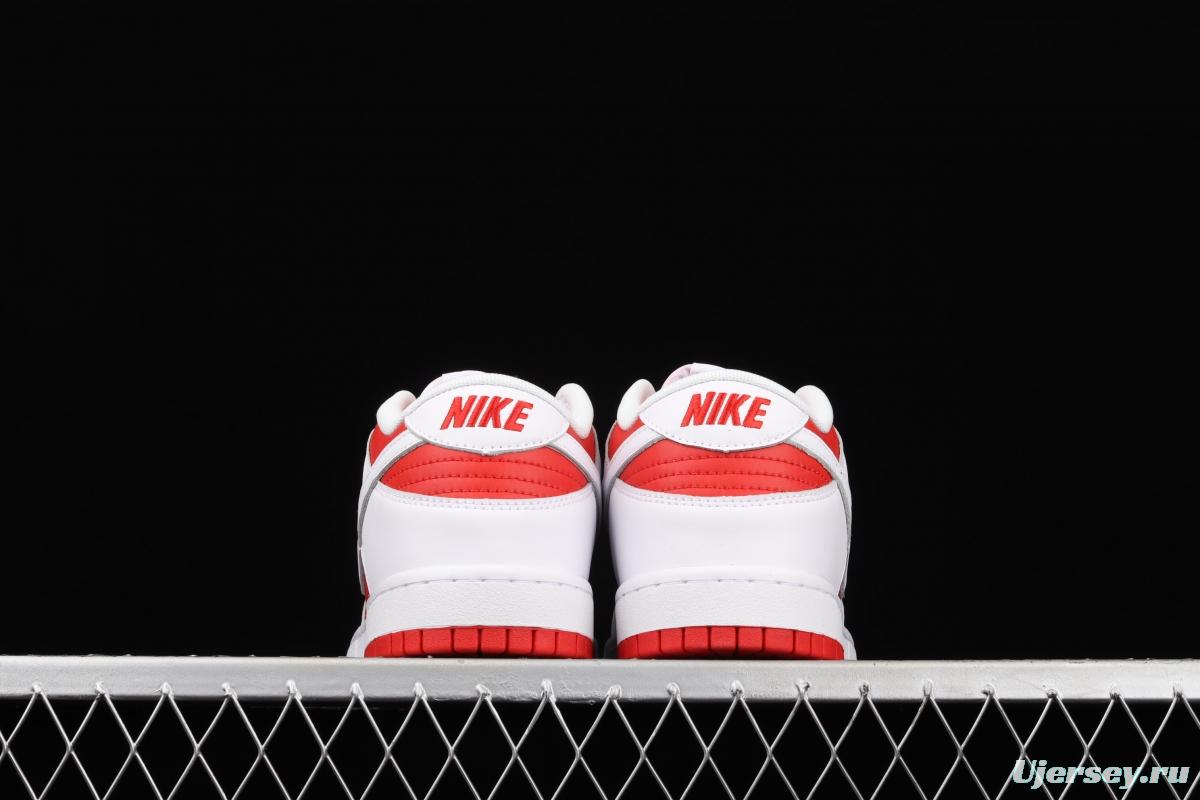 NIKE DUNK SB Low reverses white and red university red buckle rebound fashion leisure board shoes DD1391-600