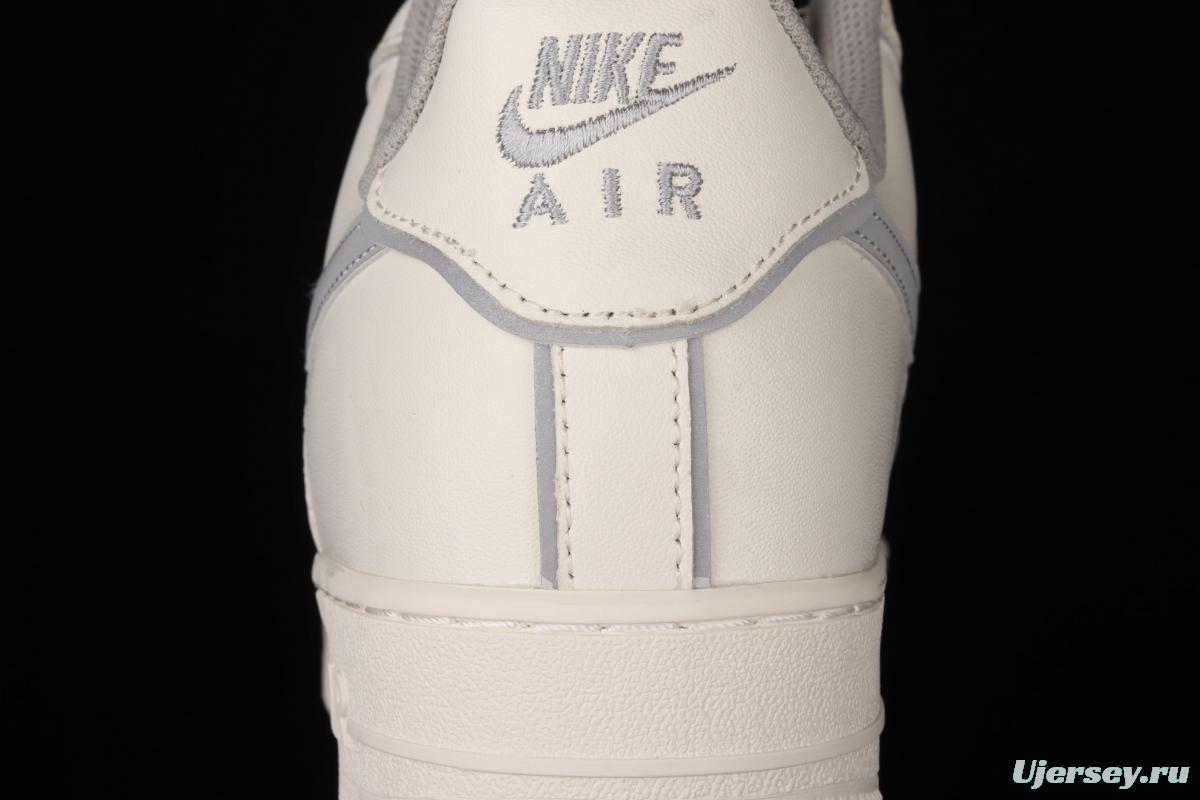 NIKE Air Force 1 Low rice white 3M reflective low top casual board shoes BQ8228-366