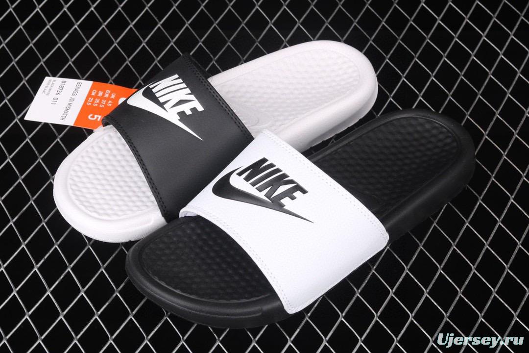 NIKE Benassi Dou Ultra Slid # PEACEMINUSONE same style # authentic slippers Life mixed Summer Beach slippers 818736-011