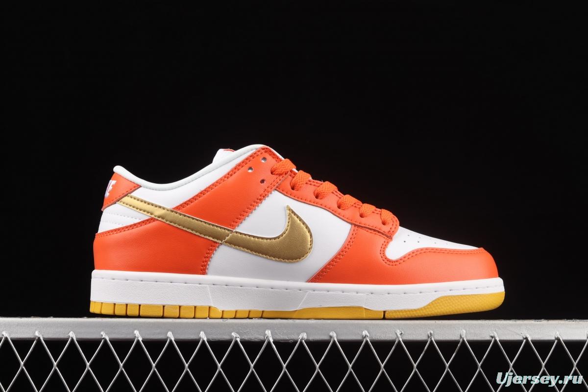 NIKE DUNK Low Golden Orange Platinum Orange SB rebound Fashion Leisure Board shoes DQ4690-800