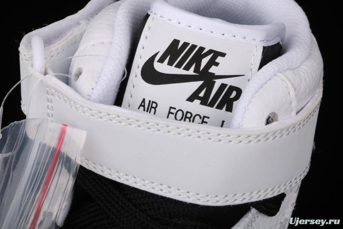 NIKE Air Force 11607 Mid x Uniterrupted white and blue graffiti James co-signed the same 3M reflective medium-side leisure sports board shoes BC2306-460