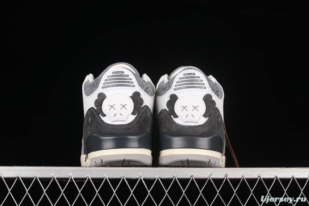 Kaws x Air Jordan 3 AJ3 co-signed custom-made cultural basketball shoes