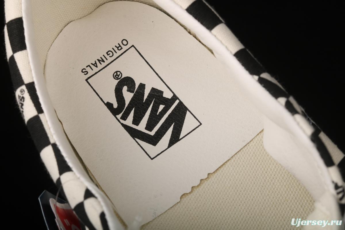 Vans Vault OG Era Lx Vance 20ss high-end branch line black and white checkerboard letter low-top canvas board shoes VN0A4BV4R6R