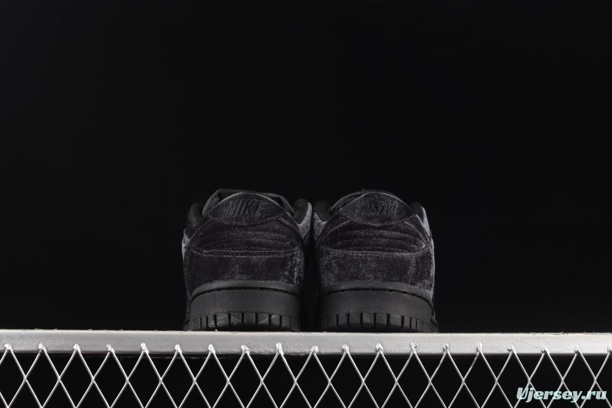 Dover Street Market x NIKE DUNK Low Triple Black Black Valentine's Day SB Slam Dunk Series low-top skateboard shoes DH2686-002
