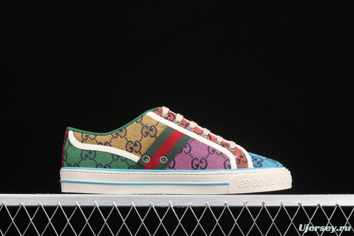 Gucci Tennis 1977 Print Sneaker canvas printed retro leisure sports board shoes 2UZ604275