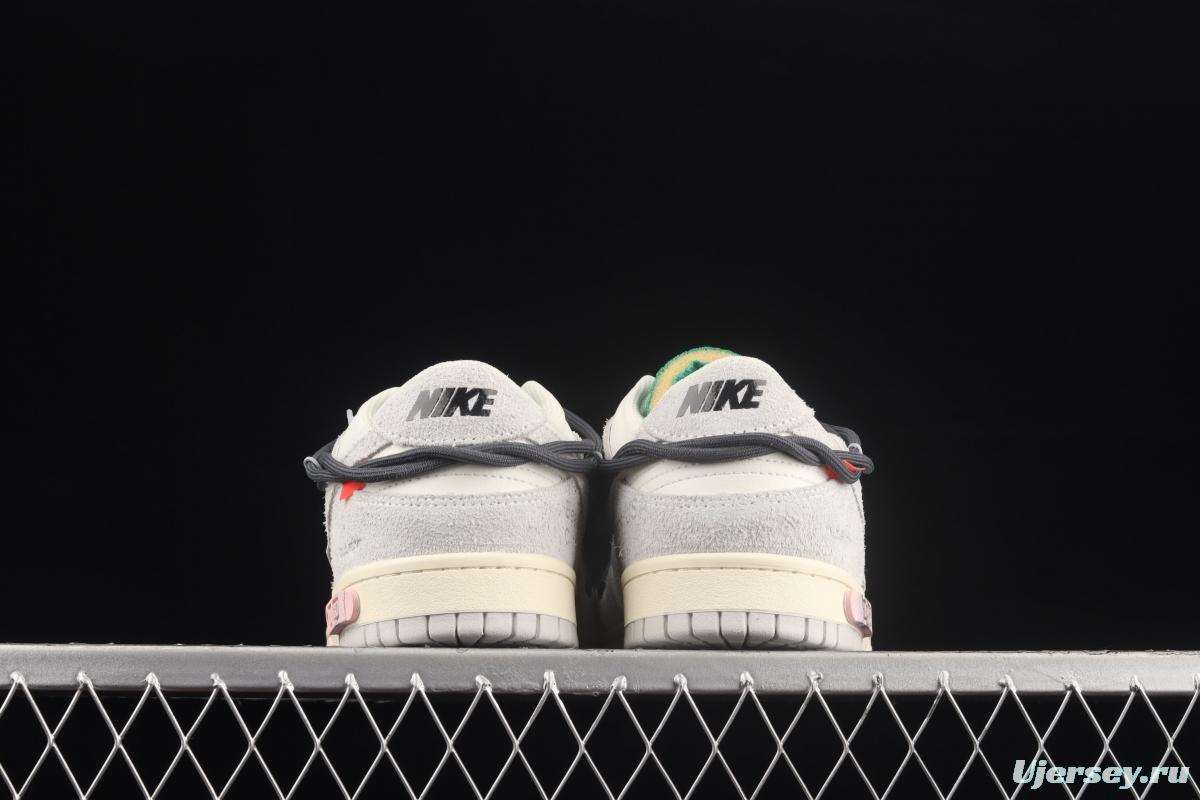 OFF-White x NIKE DUNK Low OW SB buckle rebound fashion casual board shoes DJ0950-115