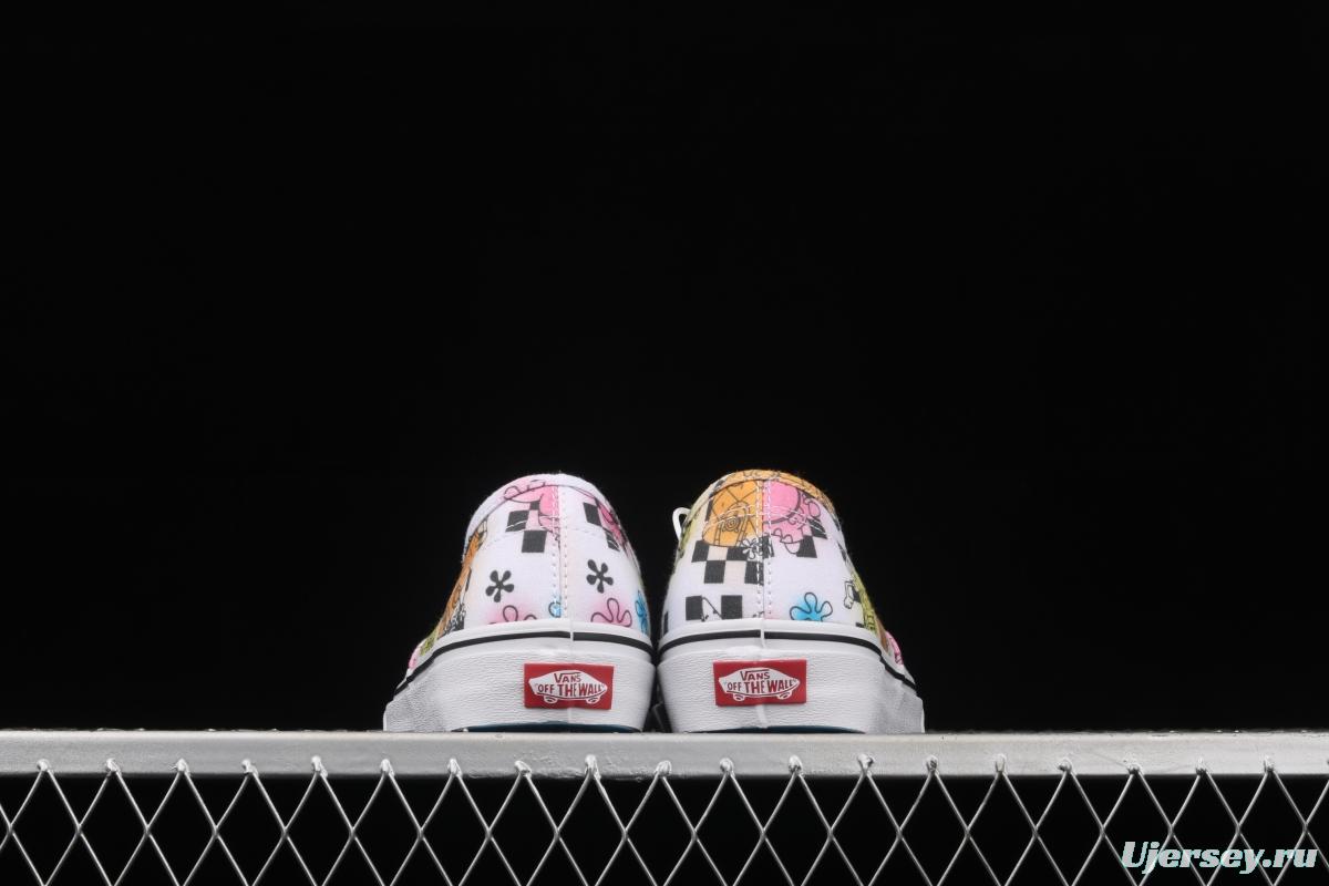 SpongeBob x Vans Authentic color printing cartoon limited edition low-top casual board shoes VN0ASHZSZAS