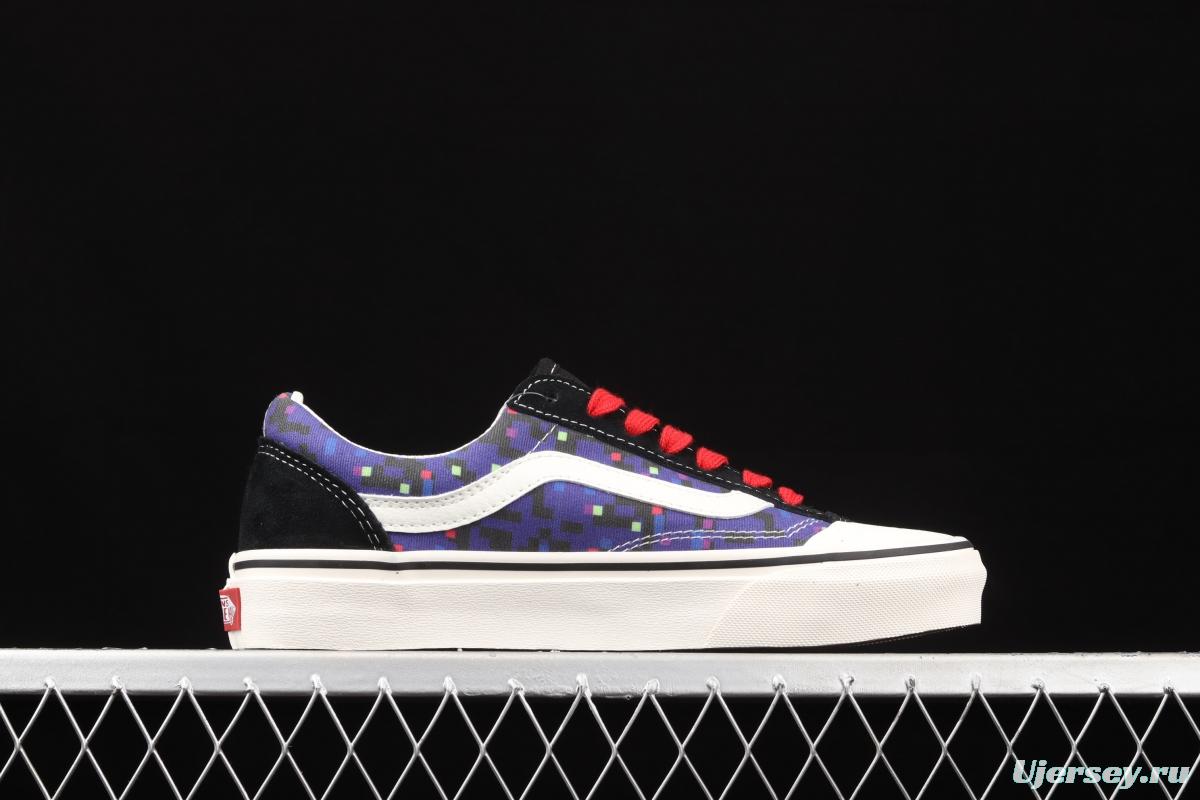 Vans Style 36 Cecon SF half-moon bald magic box deformation colorful checkered low-top casual board shoes VN0A3MVL2XY