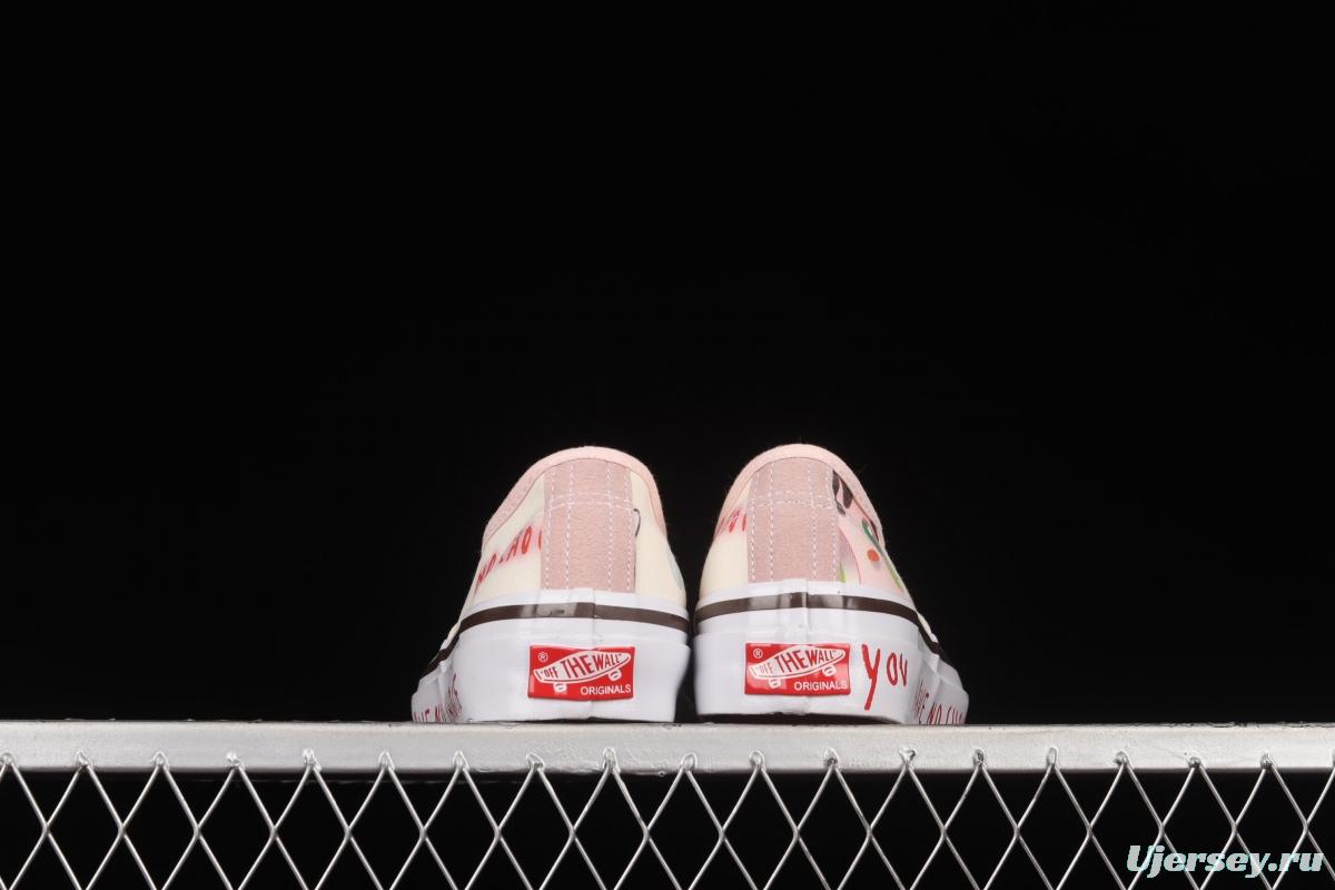 Javier Calleja x Vans OG Authentic Lx Little Red Book popular style Vance big eyes co-named low-top board shoes VN0A4BV96Z6