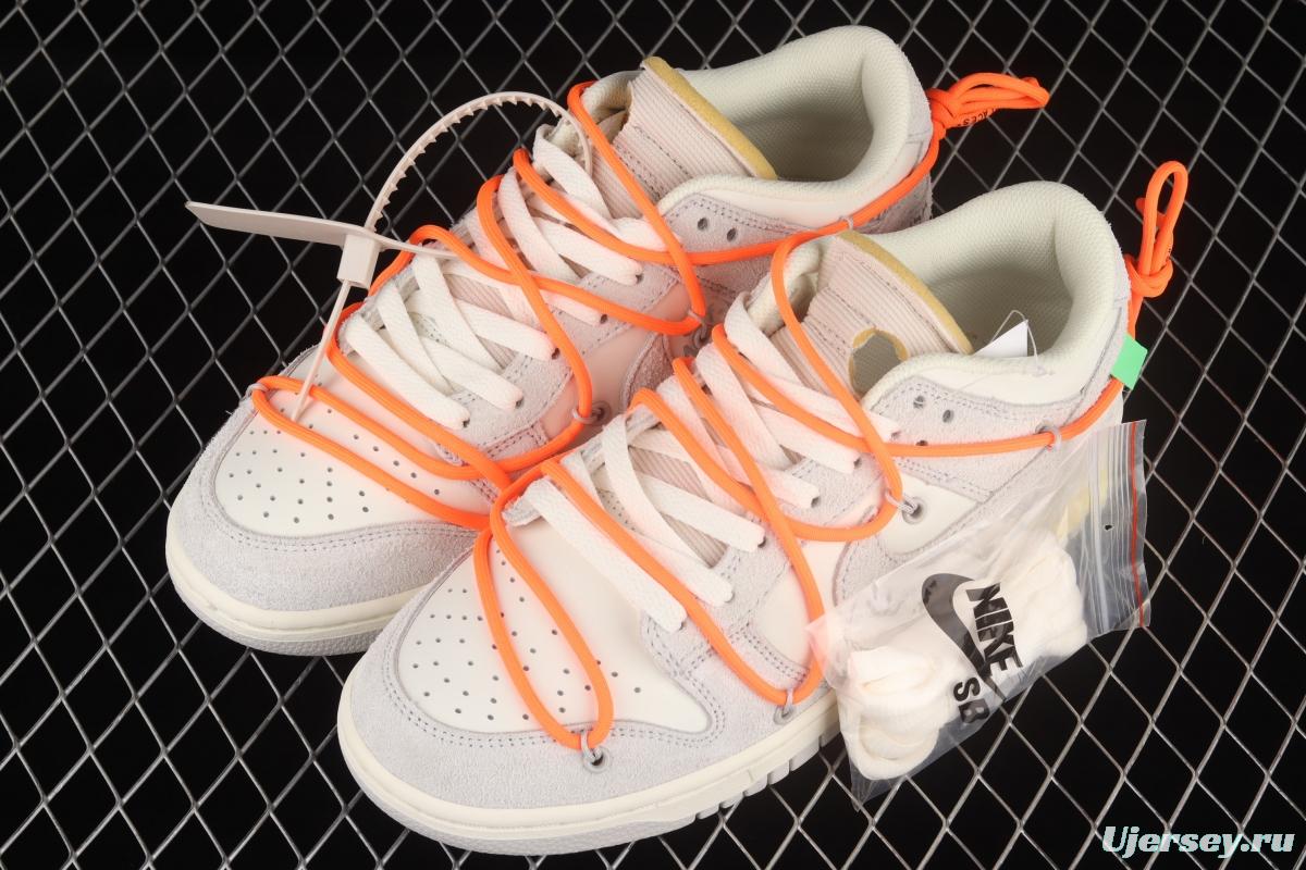 OFF-White x NIKE DUNK Low OW SB buckle rebound fashion casual board shoes DJ0950-108