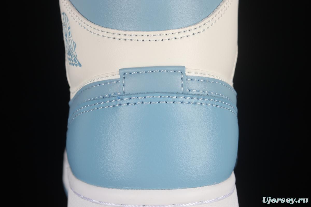 Air Jordan 1 Mid North Carolina Blue Zhongbang Basketball Shoes BQ6472-141