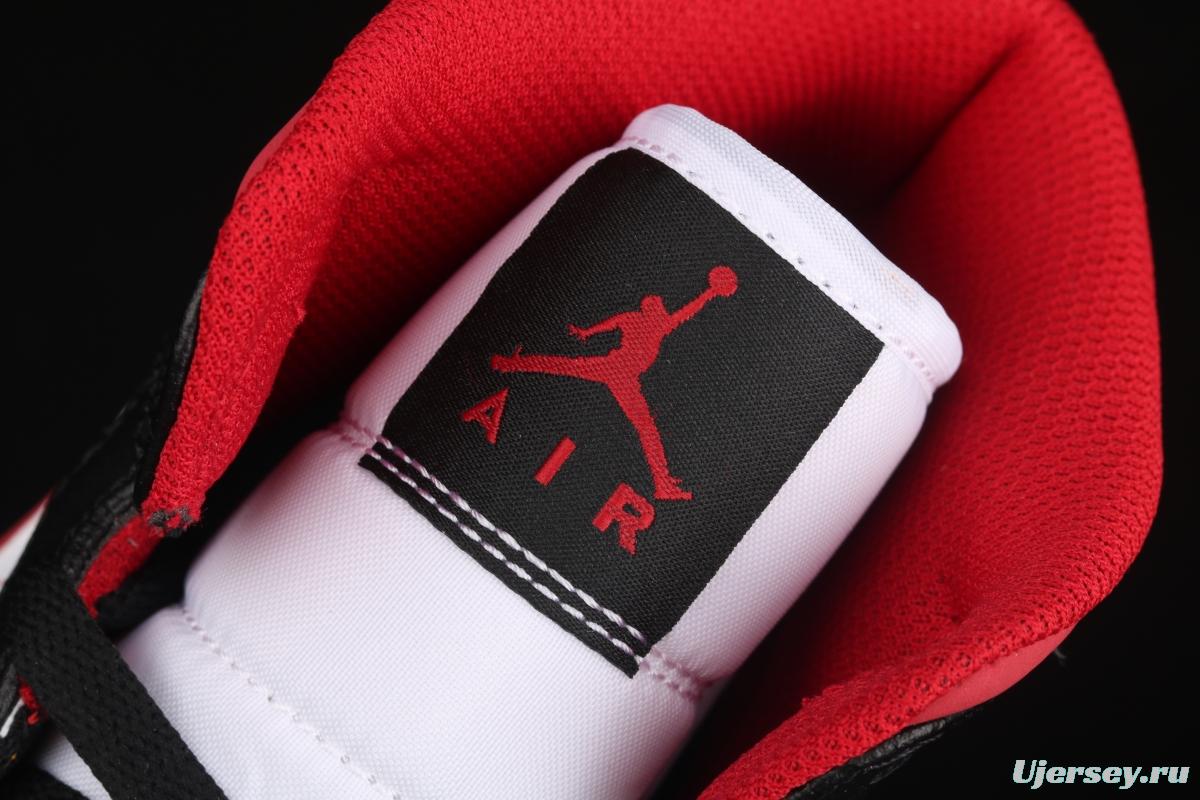 Air Jordan 1 Mid SE black, white and red 554724-122