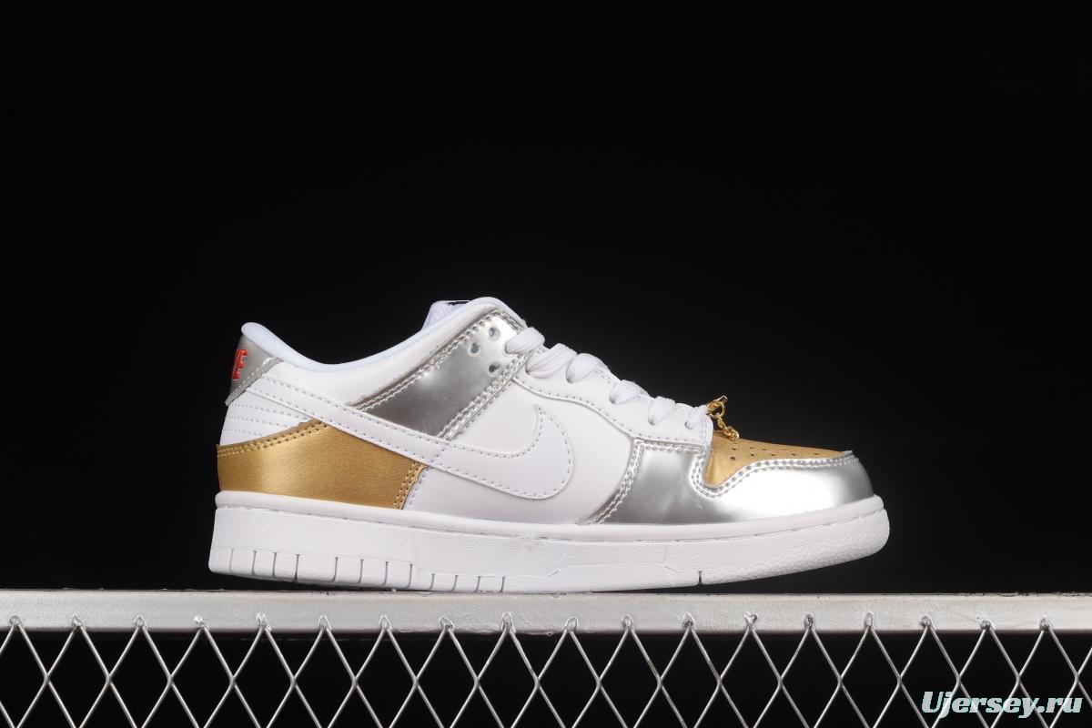 NIKE DUNK Low Metallic Golden Horn King SB Buckle Broken Backboard Fashion Casual Sneakers DH4403-700