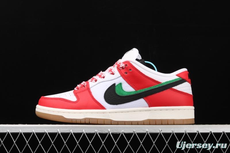 Frame Skate x NIKE SB DUNK Low Habibi white and red double hook dunk series retro low side leisure sports skateboard shoes CT2550-600