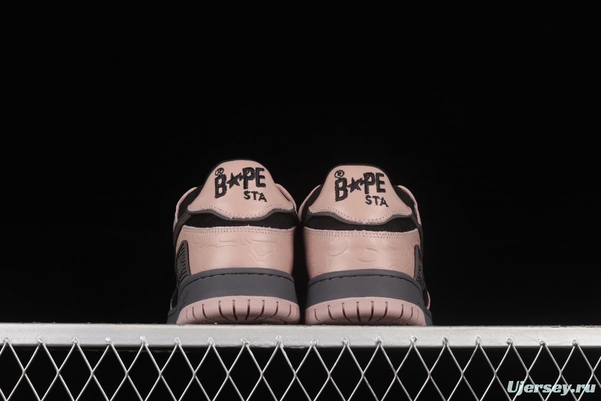 Human MAdidase Bape Sta Sk8 To Nigo trend godfather Nigo brand ape head classic skateboard shoes leisure sports board shoes 1G801009I black powder
