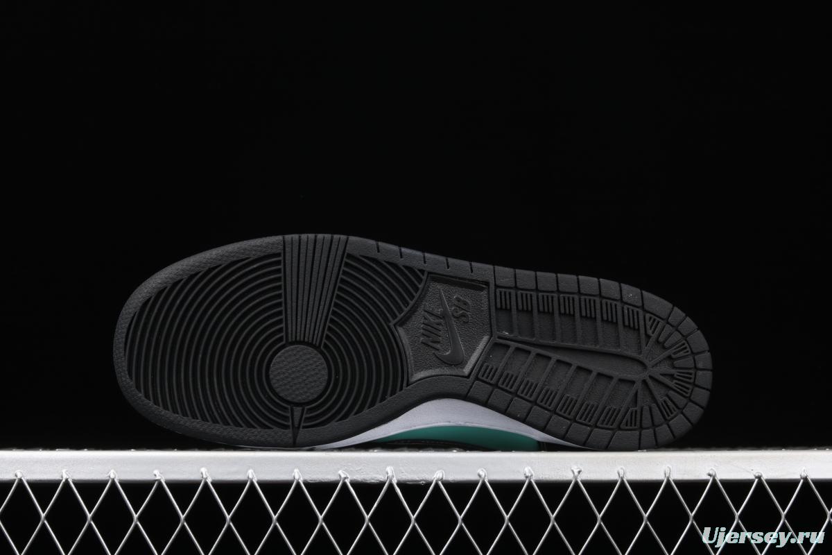 NIKE SB x Diamond DUNK Hi Tiffany joint name ice blue high top casual skateboard shoes 653599-400