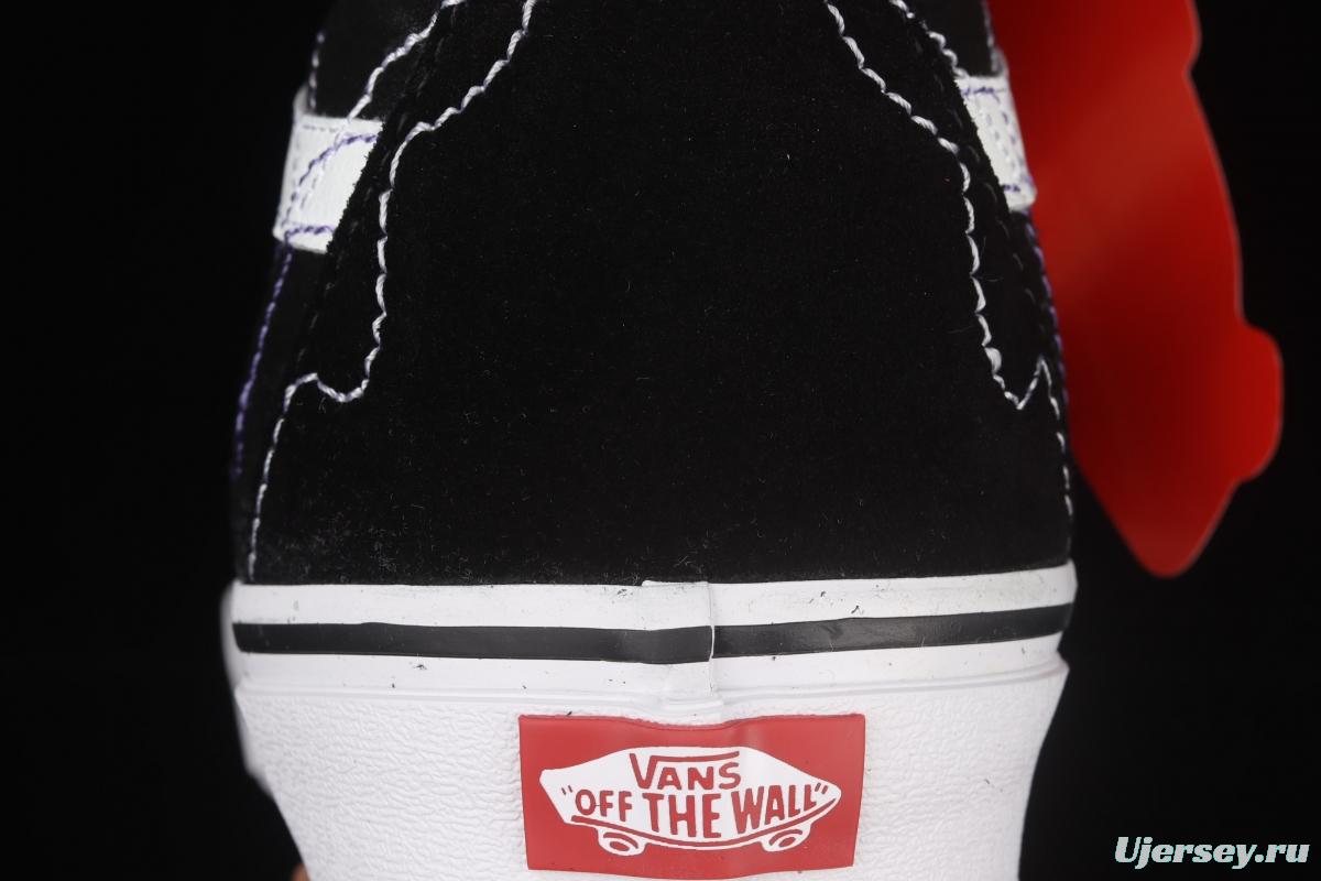 Vans Sk8-Hi joint line design black classic high-top casual board shoes VN0A4RWY2WT