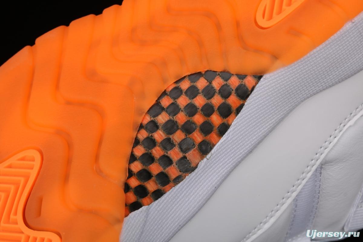 Air Jordan 11 Bright Citus 11 White Orange low Top Basketball shoes AH7860-139