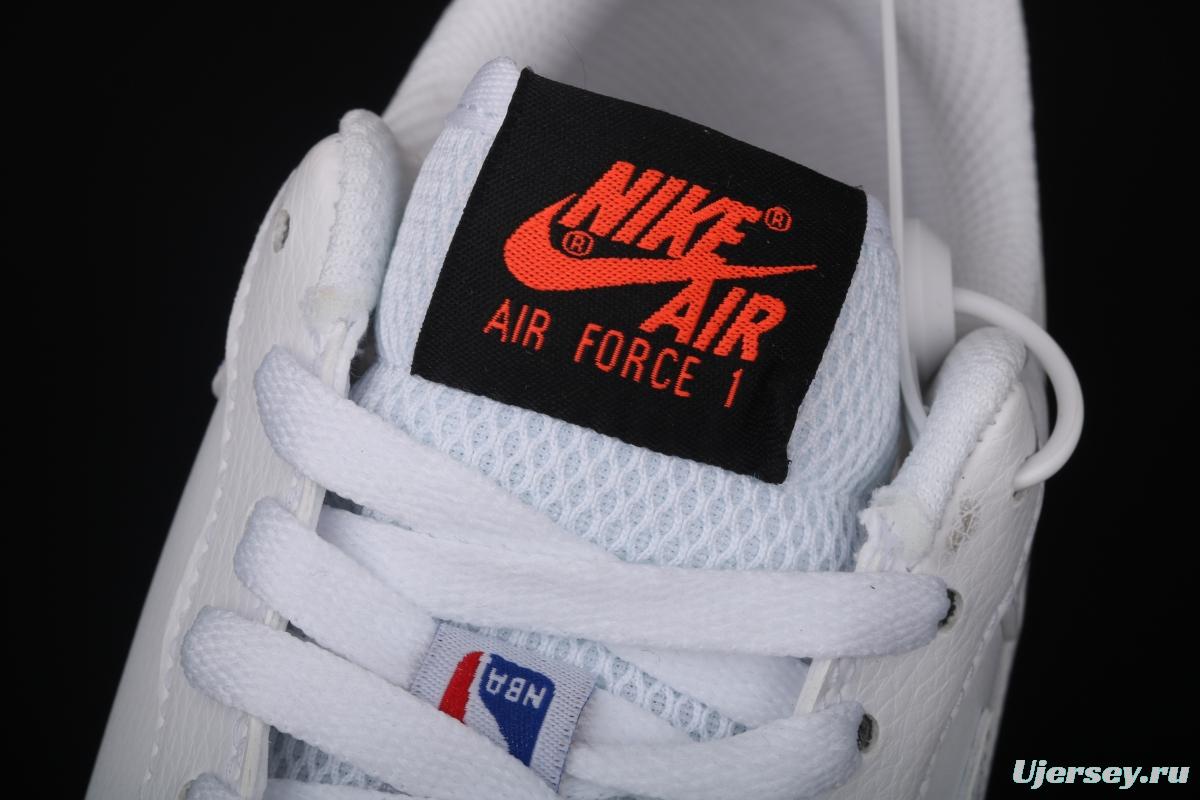 NIKE Air Force 1 Low NBA Pack White and Black Raw Rubber low Band Leisure Sports Board shoes CT2298-101