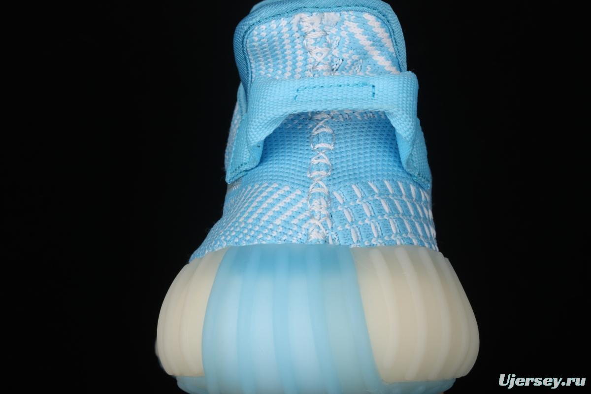 Adidas Yeezy 350 Boost V2 CI1173 Darth Coconut 350 second generation silver powder hollowed-out North Carolina blue color match