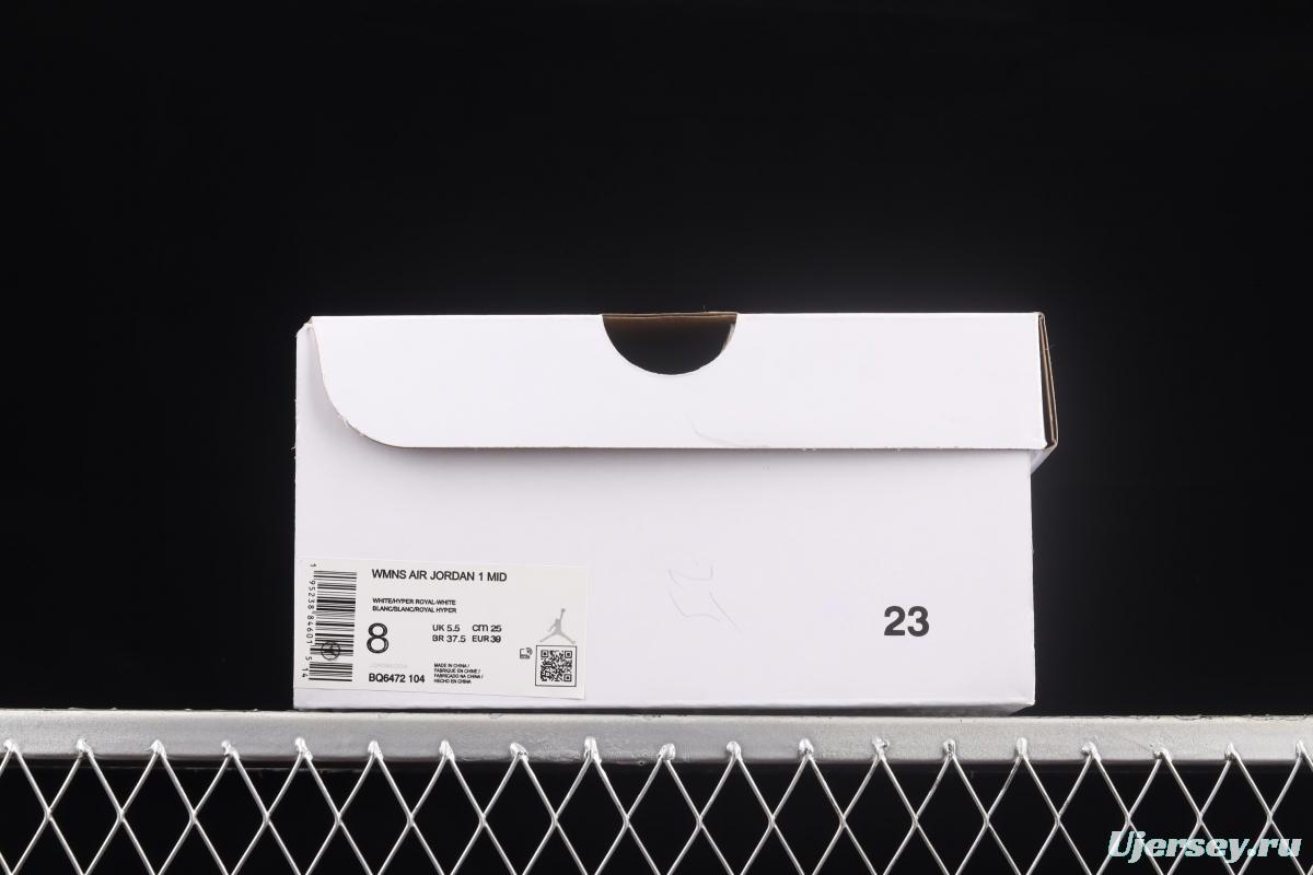 Air Jordan 1 Mid blue Zhongbang basketball shoes BQ6472-104
