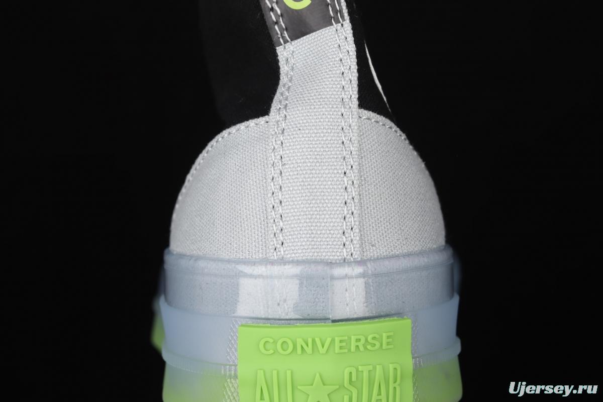 Converse Chuck Taylor All Star CX neutral crystal jelly soles green impact color canvas high upper shoes 170834C