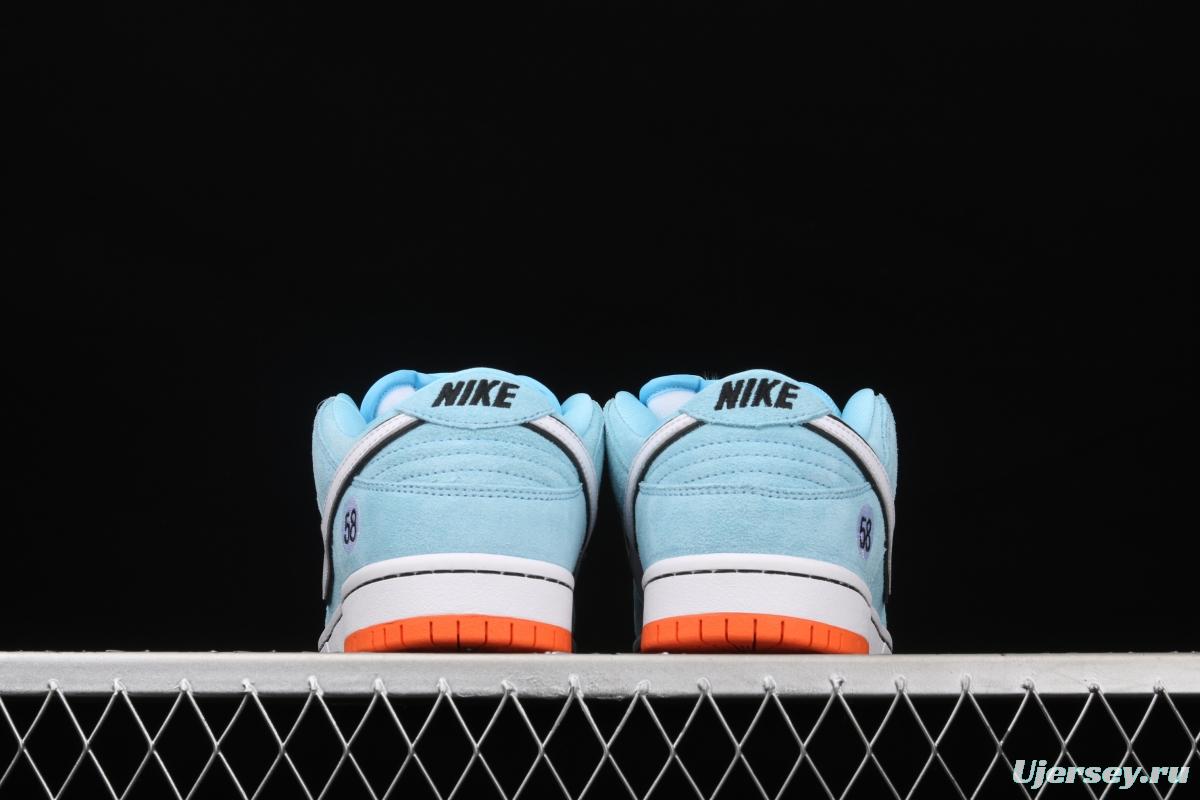 WE CLUB 58 x NIKE SB DUNK Low Pro Club 58 Gulf Slam Dunk Series low side leisure sports skateboard shoes BQ6817-401