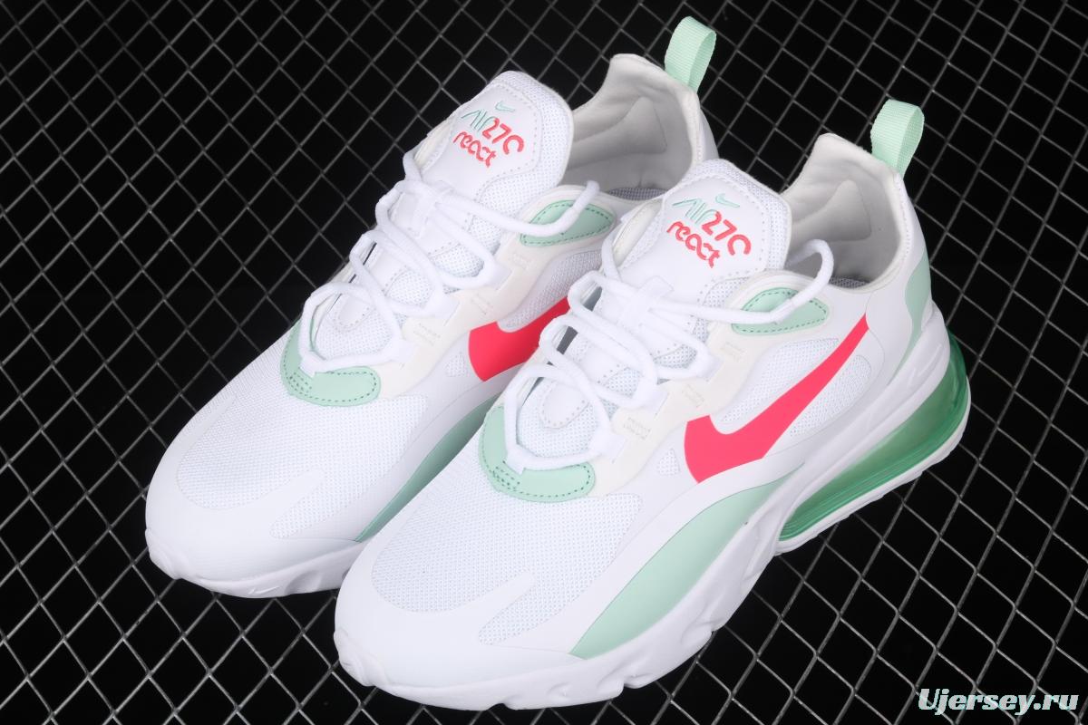 NIKE Air Max 270React new high-frequency mesh function half-palm air cushion cushioning running cloth shoes CV3025-100