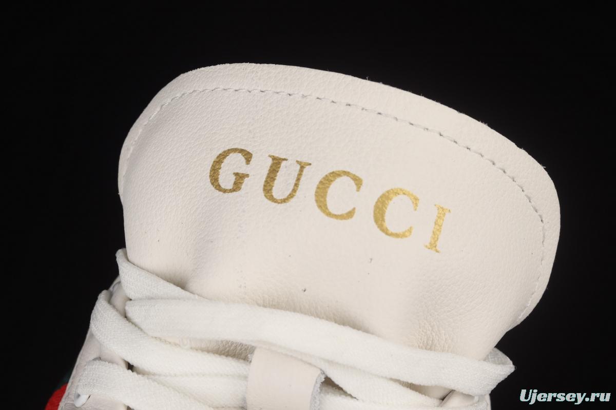 Gucci Ace White embroidered little bee board shoes