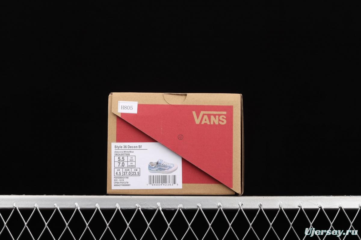 Vans Style 36 Decon SF Blue and White Blue and White Vulcanized canvas Leisure Sports Board shoes VN0A5HFF686