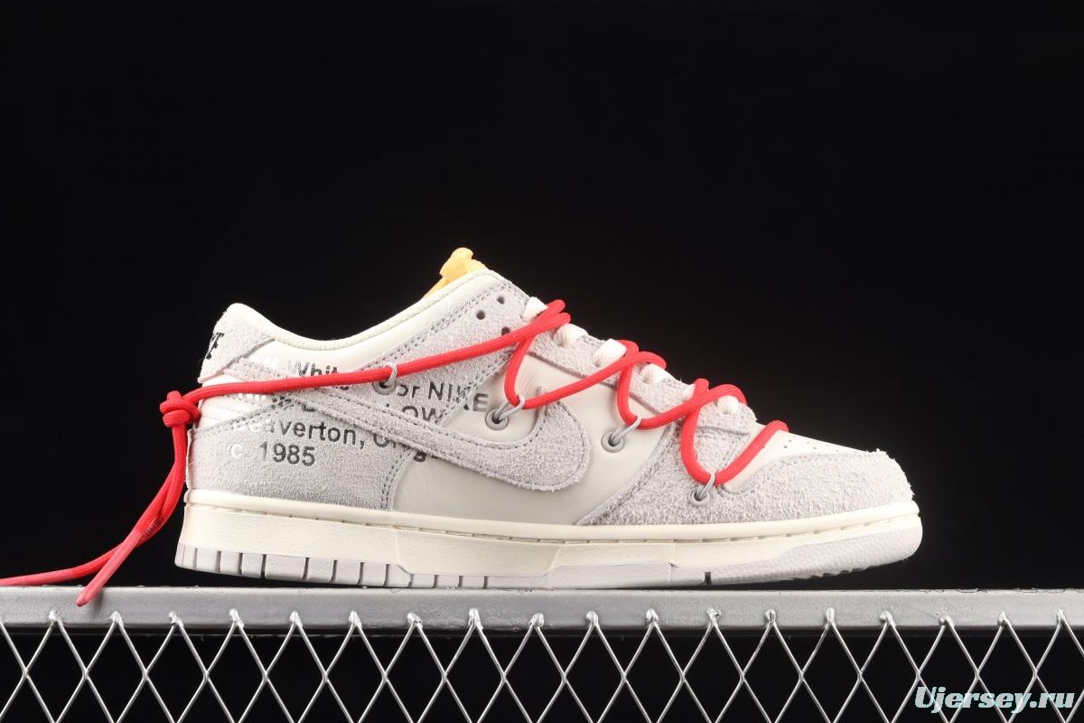 OFF-White x NIKE DUNK Low OW suede SB buckle rebound fashion casual board shoes DJ0950-103