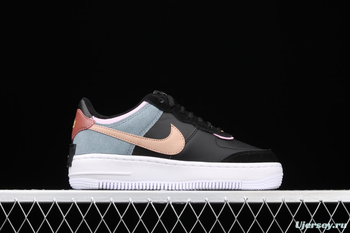 NIKE Air Force 1 ShAdidasow light weight heightened low-top 100-board shoes CU5315-001