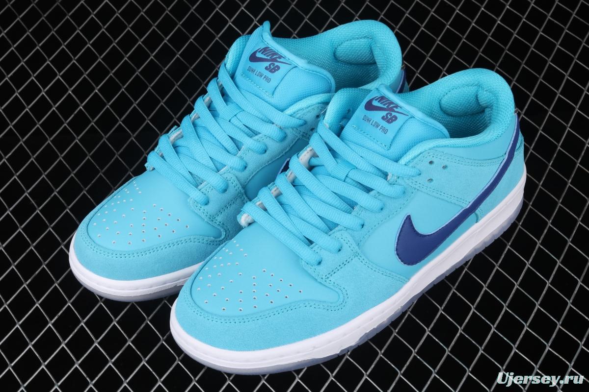 NIKE SB DUNK Low Pro sky blue wool-like low-top casual board shoes BQ6817-400