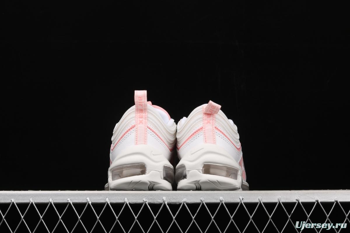 NIKE Air Max 97 White and pink 3M reflective bullet running shoes 921733-104