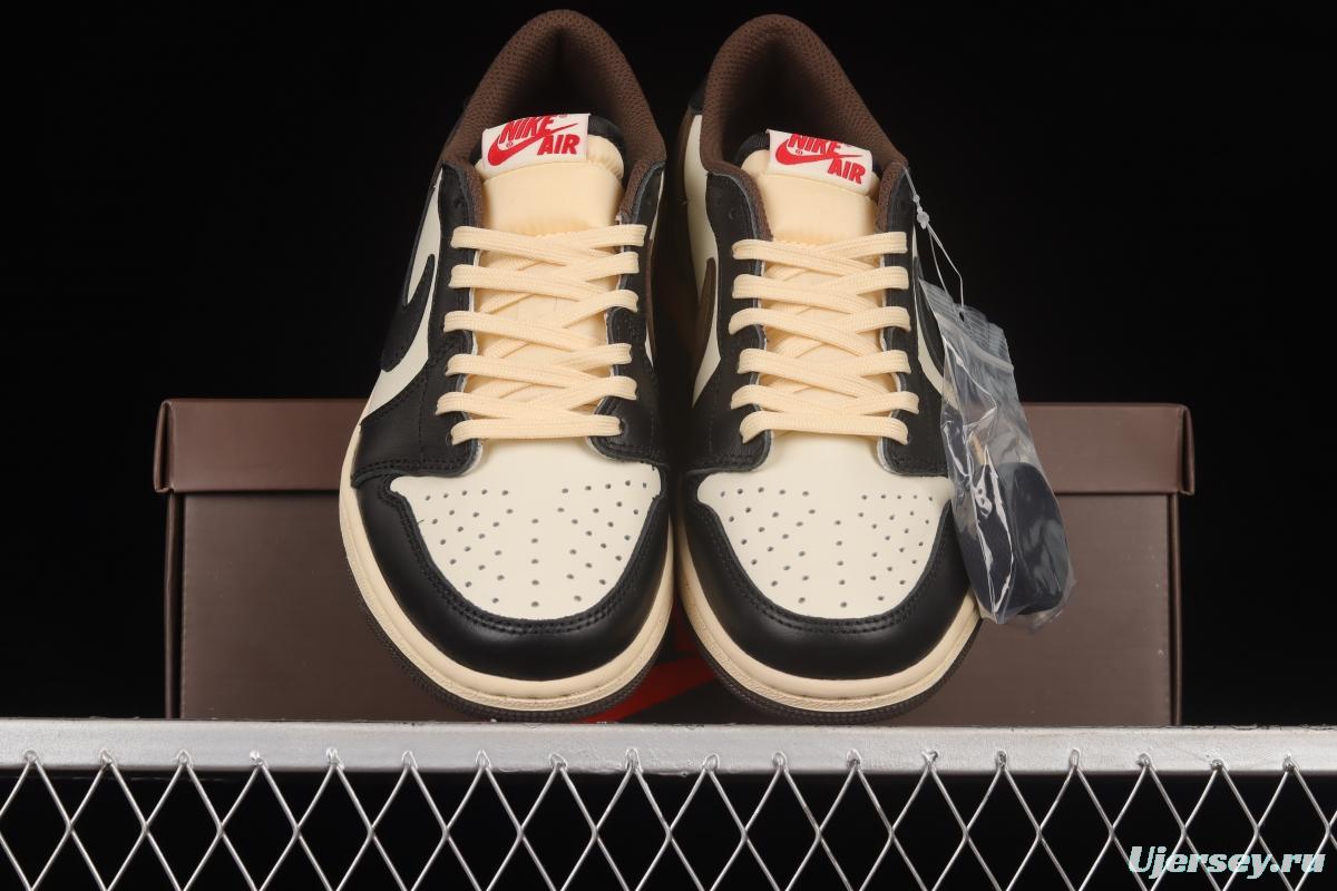 Travis Scott x Air Jordan 1 Low Dark Mocha Small Barb CQ4277-105
