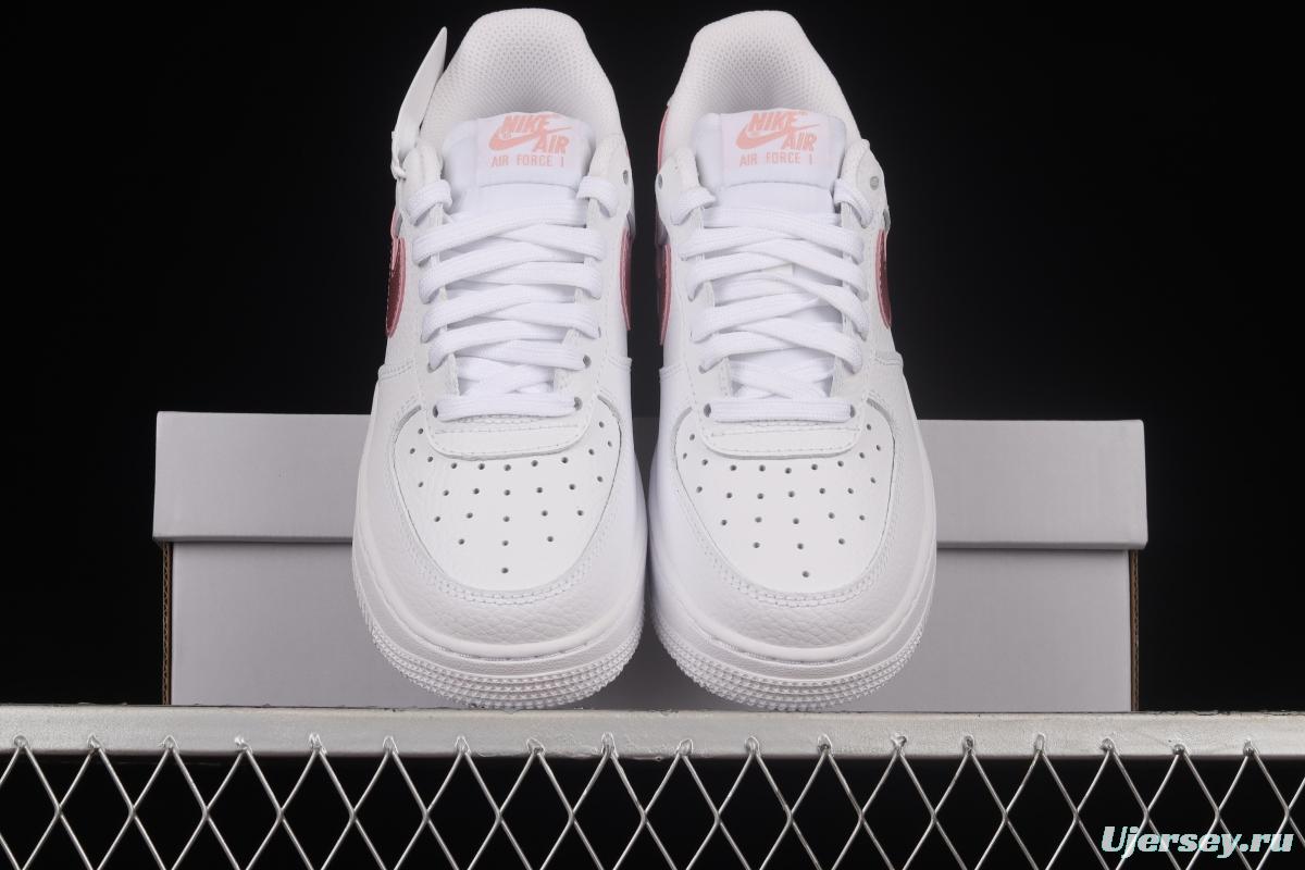 NIKE Air Force 1'07 Low White Rose Pink Low Casual Sneakers CT3839-104