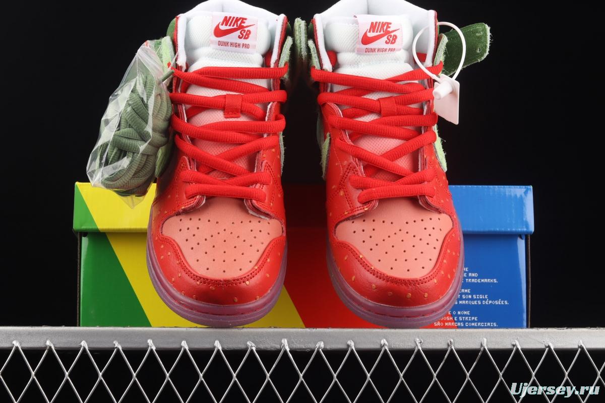 NIKE SB DUNK High Strawberry Cough strawberry green casual skateboard shoes CW7093-600